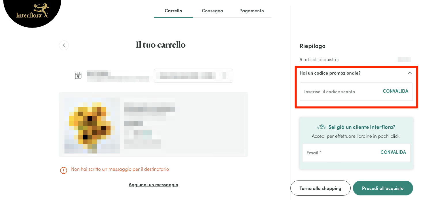 Codice Sconto Interflora: 10% / 5€ | luglio 2026